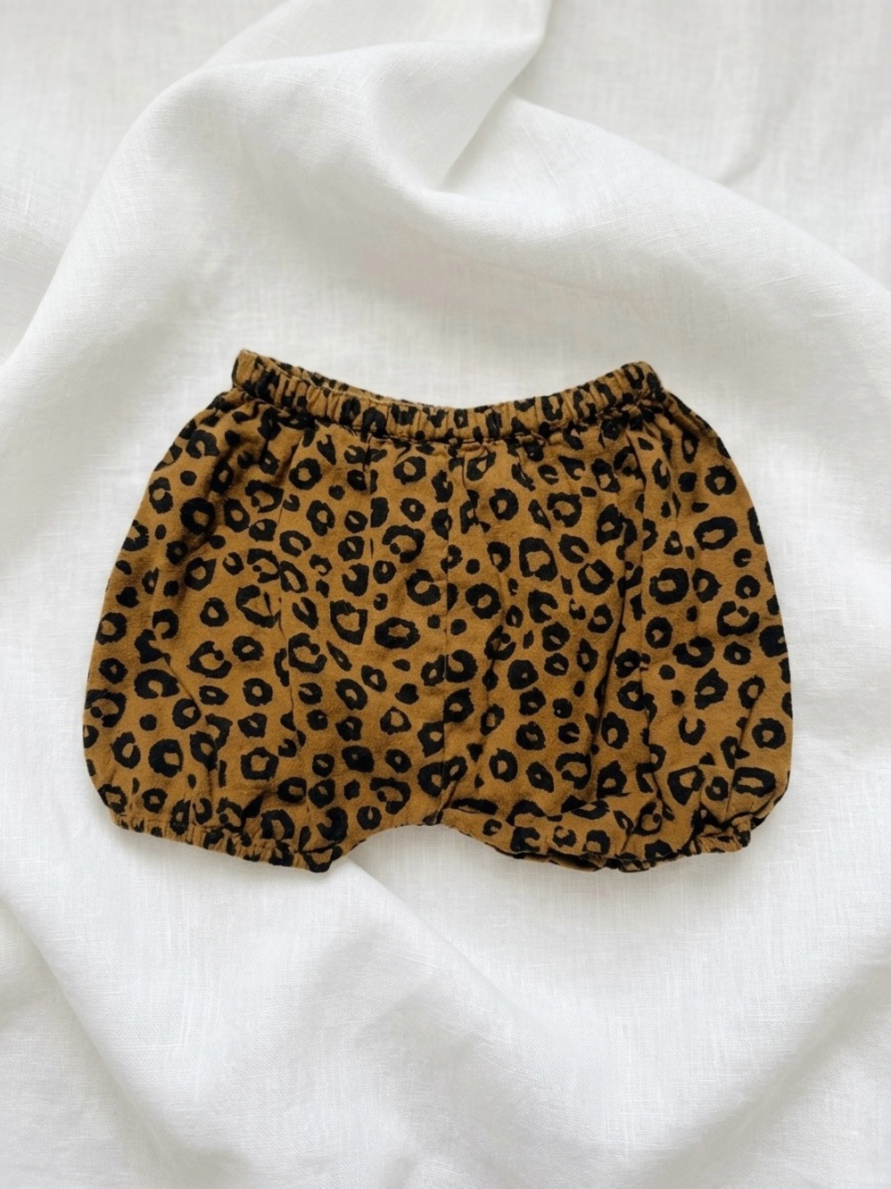 Louis Louise Leopard Print Baby Shorts 12M Brown Animal Print Bloomers Boutique